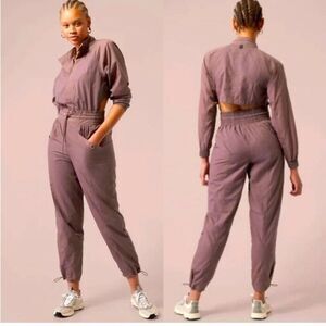 ATHLETA | 16 WOMENS | UTILITY JUMPSUIT ALICIA KEYS in EGGPLANT PURPLE